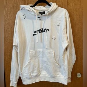 Olivia Rodrigo Butterfly Hoodie Medium White Neutral Tour Pullover Sweatshirt